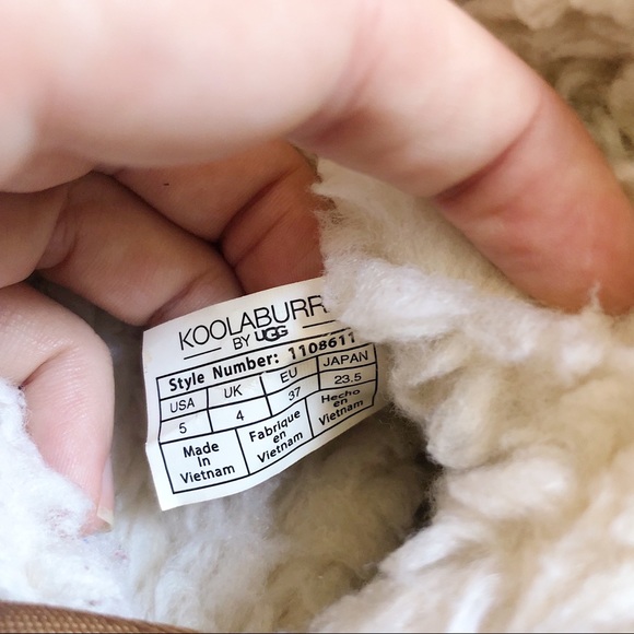 SOLD UGG • Koolaburra Andrah boot short chestnut suede faux shearling sherpa bow - Picture 12 of 14